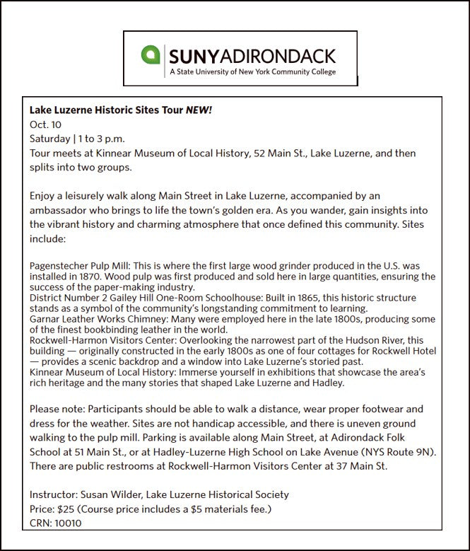 Tour Opportunity !