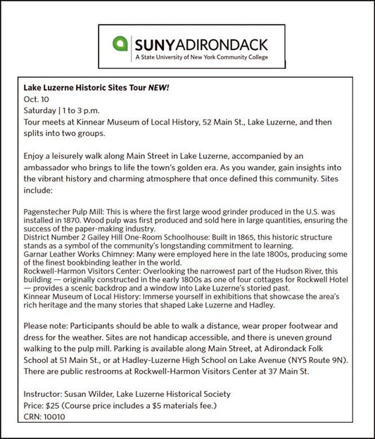 Tour Opportunity !